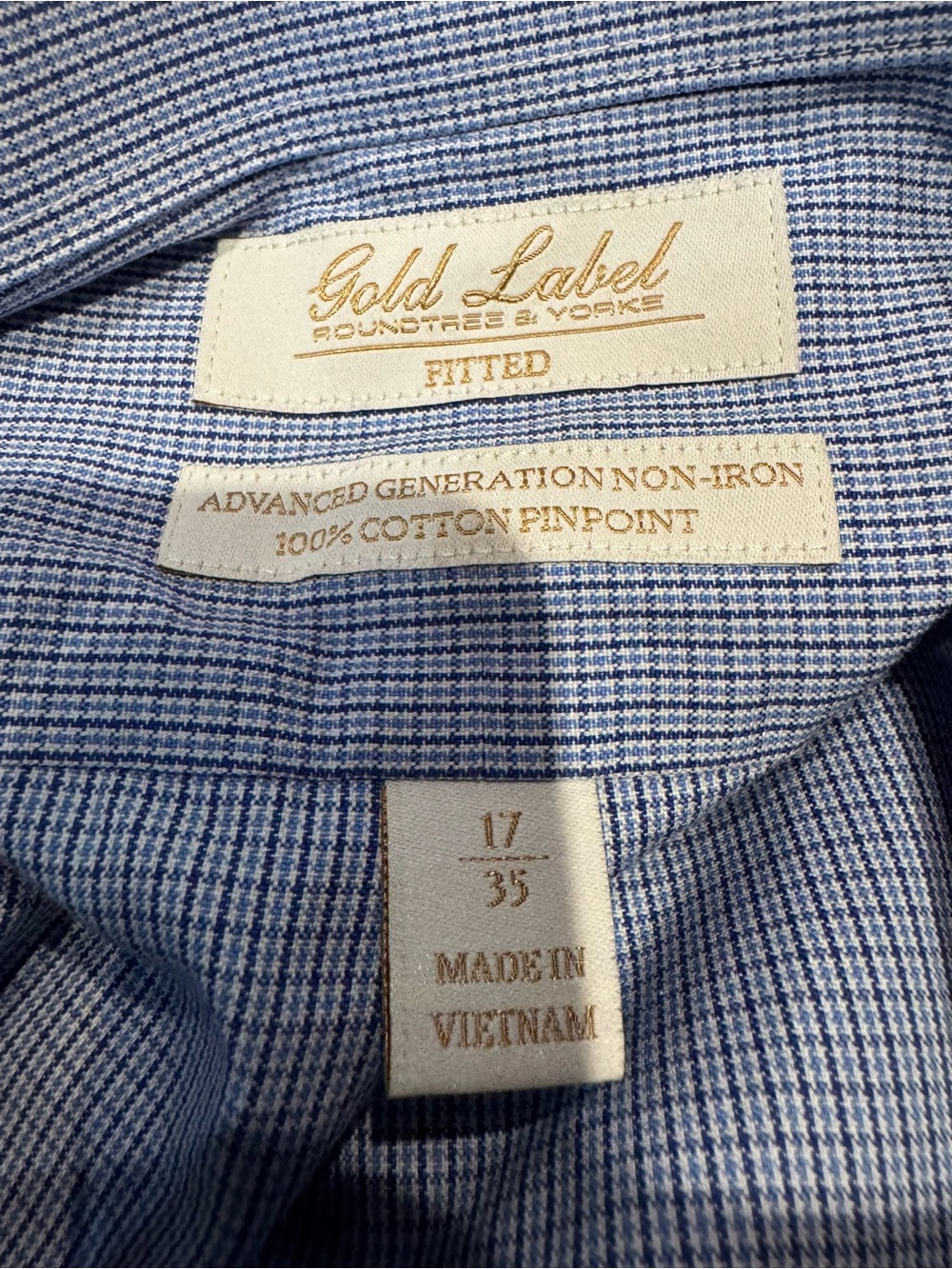 Gold Label Collection Light Blue Men's Button-Down Shirt - Picture 2 of 2